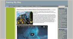 Desktop Screenshot of gamingmyway.com